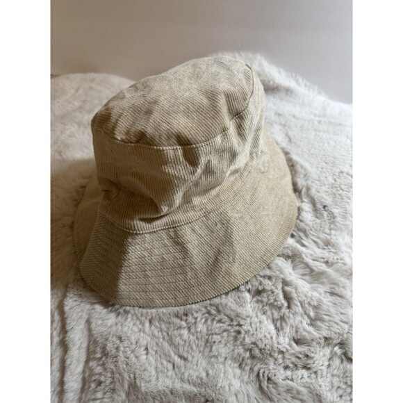 Adult Reversible Tan Brown Corduroy And Flannel Lined Bucket Hat No Brand OS - Picture 1 of 4